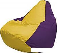 Кресло-мешок Flagman Груша Медиум Г1.1-247 (жёлтый/фиолетовый)