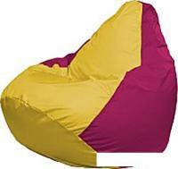 Кресло-мешок Flagman Груша Медиум Г1.1-246 (жёлтый/фуксия)