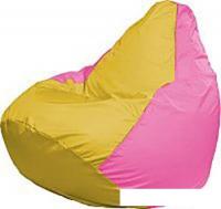 Кресло-мешок Flagman Груша Медиум Г1.1-257 (жёлтый/розовый)