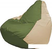 Кресло-мешок Flagman Груша Медиум Г1.1-225 (оливковый/светло-бежевый)