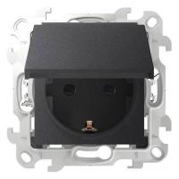 Розетка Simon 2420448-038 (графит)