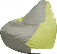 Кресло-мешок Flagman Груша Медиум Г1.1-343 (серый/салатовый)