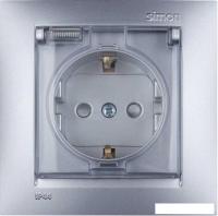 Розетка Simon 1590450-033 (алюминий)
