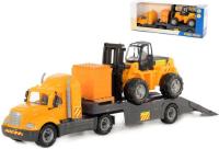 Полесье Майк автомобиль-трейлер + автокар + конструктор 30 эл. 55699