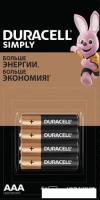 Батарейки DURACELL Simply AAA LR03 4 шт.