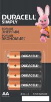 Батарейки DURACELL Simply AA LR6 4 шт.