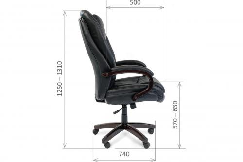 Компьютерное кресло Chairman 408 кожа+PU Brown 00-07030083. Фото 1 в описании