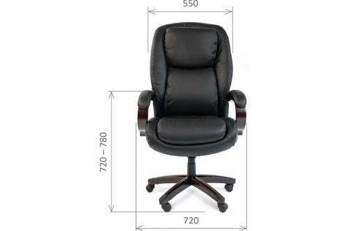 Компьютерное кресло Chairman 408 кожа+PU Brown 00-07030083. Фото 2 в описании