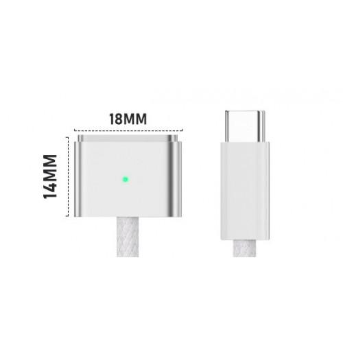 Аксессуар Кабель для зарядки KS-is USB-C/M Magsafe 2 F 3m KS-806gen3-W-3. Фото 3 в описании
