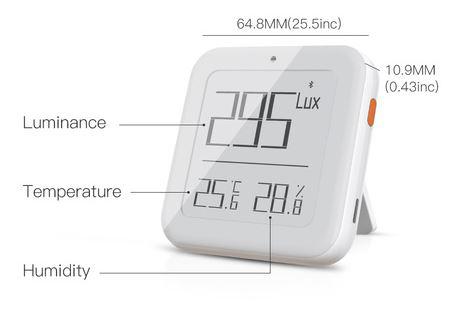 Датчик Moes Bluetooth Temperature and Humidity + Light Sensor BSS-ZK-THL-C. Фото 2 в описании