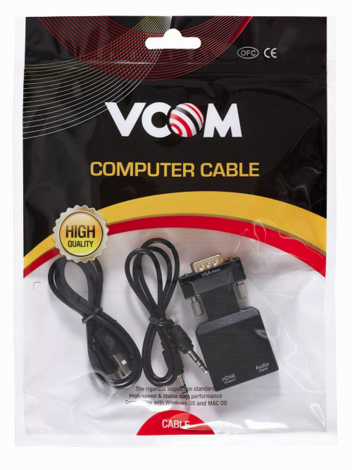 Аксессуар Vcom VGA + Audio + MicroUSB + HDMI CA337A. Фото 1 в описании