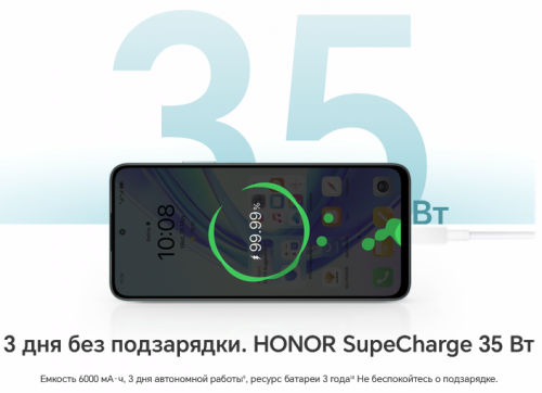 Сотовый телефон Honor X7b 8/128Gb Midnight Black. Фото 19 в описании