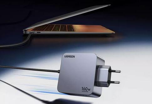 Зарядное устройство Ugreen X763 Nexode Pro 160W USB-A + 3xUSB-C Grey 25877. Фото 2 в описании
