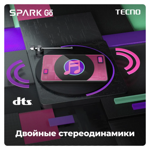 Сотовый телефон Tecno Spark Go 2024 4/64Gb BG6 Magic Skin Green. Фото 9 в описании