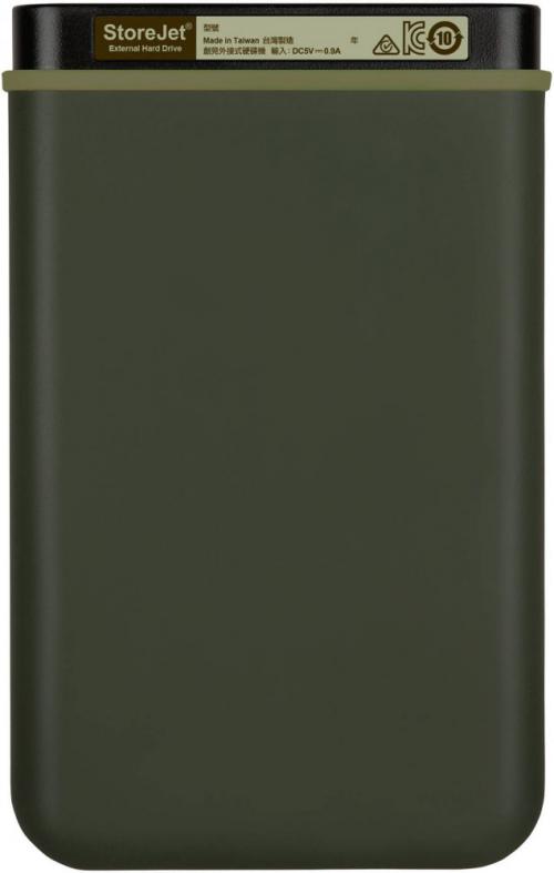 Жесткий диск Transcend StoreJet 25M3G Slim 1Tb Military Green TS1TSJ25M3G. Фото 3 в описании