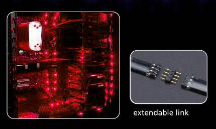 Светодиодная лента Akasa Vegas LED Red 50cm AK-LD02-05RD. Фото 1 в описании