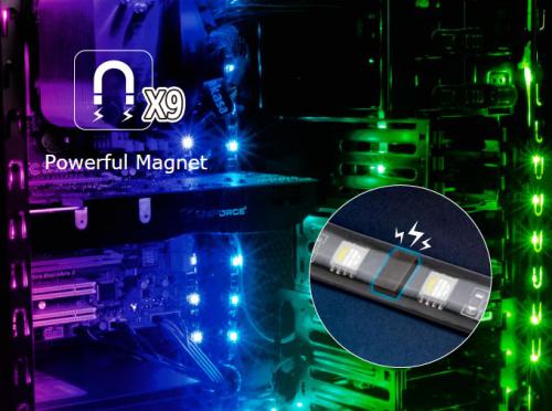 Светодиодная лента Akasa Vegas Magnetic LED 50cm RGBW AK-LD06-50RB. Фото 2 в описании