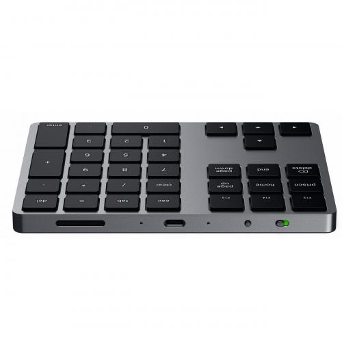 Клавиатура Satechi Aluminum Slim Wireless Keyboard Space Grey ST-XLABKM. Фото 3 в описании