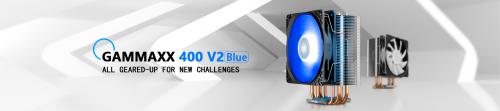 Кулер DeepCool Gammaxx 400 V2 Blue (Intel LGA1151/1150/1155/1366 AMD AM4/AM3+/AM3/AM2+/AM2/FM2+/FM2/FM1). Фото 1 в описании