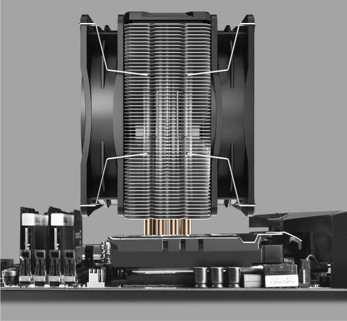 Кулер DeepCool Gammaxx 400 EX (Intel LGA1151/1150/1155/1200/1700/1366 AMD AM4/AM3+/AM3/AM2+/AM2/FM2+/FM2/FM1). Фото 7 в описании