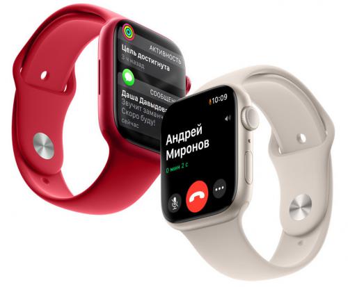 Умные часы APPLE Watch Series 7 45mm Product Red Aluminium Case with Product Red Sport Band. Фото 19 в описании