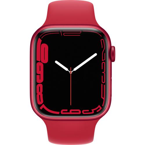 Умные часы APPLE Watch Series 7 45mm Product Red Aluminium Case with Product Red Sport Band. Фото 22 в описании