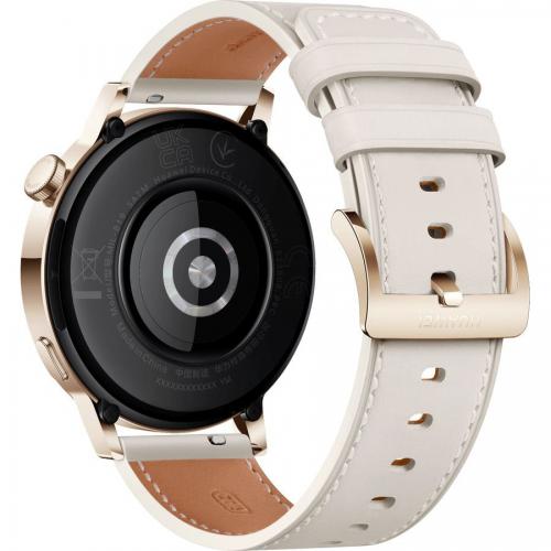 Умные часы Huawei GT 3 MIL-B19 Gold SS-White Leather 55027149. Фото 21 в описании