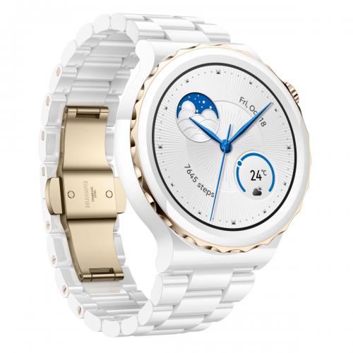 Умные часы Huawei Watch GT 3 Pro Frigga-B19T White Ceramic Strap 55028859. Фото 1 в описании