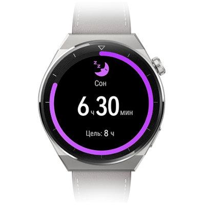 Умные часы Huawei Watch GT 3 Pro Odin-B19V Grey Leather Strap 55028474. Фото 17 в описании