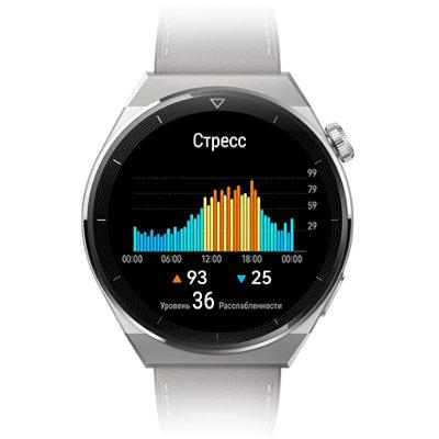 Умные часы Huawei Watch GT 3 Pro Odin-B19V Grey Leather Strap 55028474. Фото 18 в описании