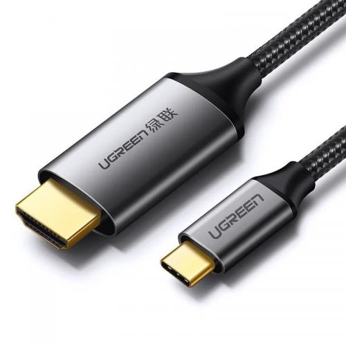 Аксессуар Ugreen MM142 USB-C - HDMI 1.5m Grey 50570. Фото 1 в описании