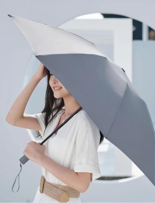 Зонт 90 Points Automatic Umbrella With LED Flashlight Black. Фото 3 в описании