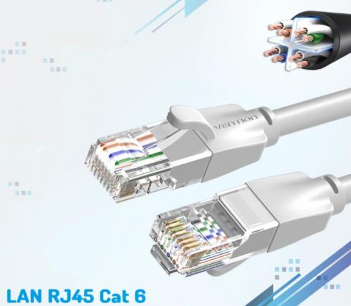 Сетевой кабель Vention UTP cat.6 RJ45 5m Grey IBEHJ. Фото 1 в описании