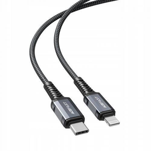 Аксессуар Acefast C1-01 USB Type-C - Lightning 1.2m Grey 6974316280491. Фото 2 в описании