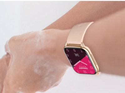 Умные часы Colmi C60 Silicone Strap Gold-White. Фото 14 в описании