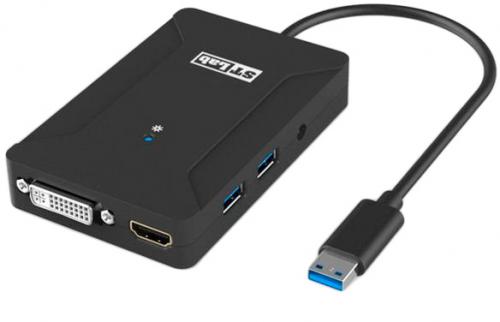 Док-станция ST-Lab USB 3.0 - 2xUSB3.0/HDMI/DVI U-1100. Фото 1 в описании
