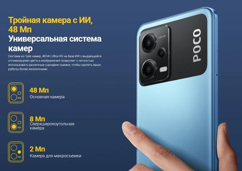 Сотовый телефон Poco X5 5G 8/256Gb Blue. Фото 18 в описании