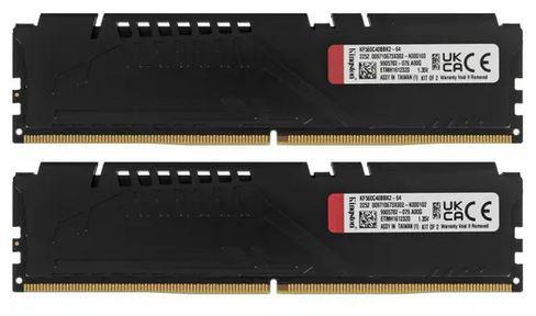 Модуль памяти Kingston Fury Beast Black DDR5 DIMM 6000MHz PC-48000 CL40 - 64Gb (2x32Gb) KF560C40BBK2-64. Фото 1 в описании