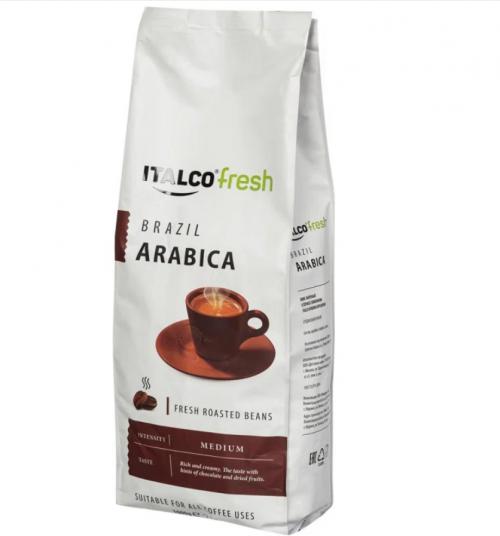 Кофе в зернах Italco Fresh Brazil Arabica 1kg 4650097782950. Фото 1 в описании