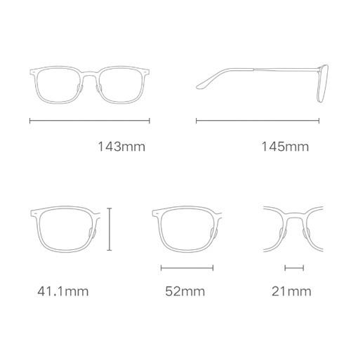 Очки компьютерные Xiaomi Mijia Anti-Blue Zight Glasses HMJ03RM Black. Фото 5 в описании