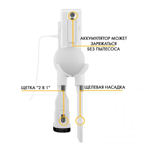 Пылесос Futula Cordless Vacuum Cleaner V10 White. Фото 4 в описании